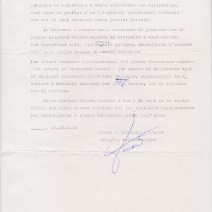 lettera cav. Mario Ferraro mostra Palagio parte guelfa 2002 - 2